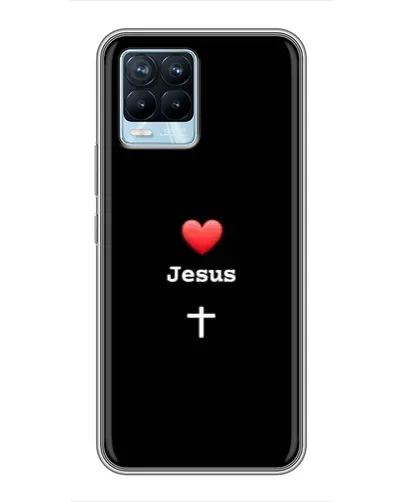 Чохол для Realme 8 з картинкою «Серце - Jesus»