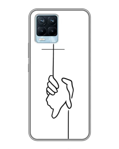 Чохол для Realme 8 з картинкою «Рука тримає»