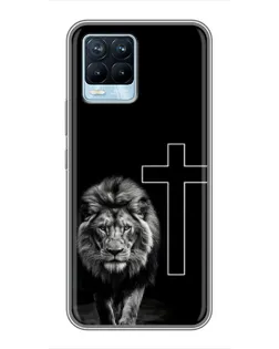 Чохол для Realme 8 з картинкою «Лев та Хрест» Чохол для Realme 8 з картинкою «Лев та Хрест»