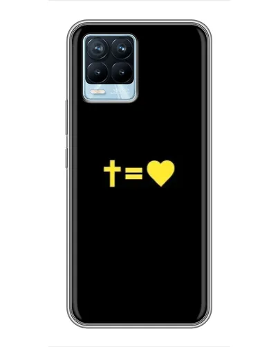 Чохол для Realme 8 з картинкою «Серце та Хрест»