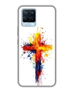 Чохол для Realme 8 з картинкою «Акварельний хрест»