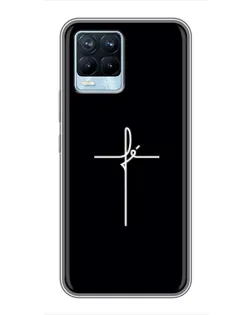 Чехол для Realme 8 с картинкой «Тонкий крест»