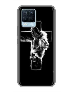 Чехол для Realme 8 с картинкой «Сияющий крест Jesus»