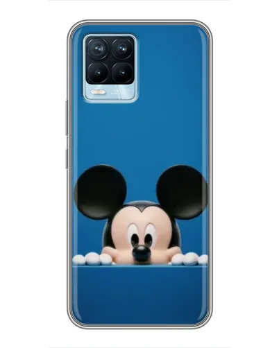 Чехол для Realme 8 с картинкой «Микки выглядывает»