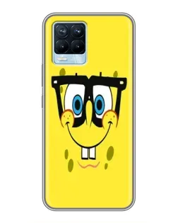 Чехол для Realme 8 с картинкой «Минималистичный Спанч Боб»