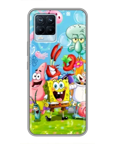 Чехол для Realme 8 с картинкой «Губка Боб и друзья» Чехол для Realme 8 с картинкой «Губка Боб и друзья»