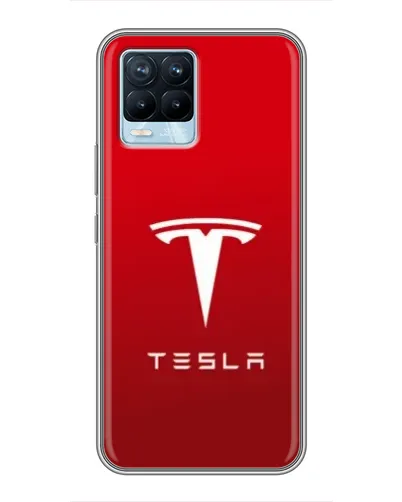 Чохол для Realme 8 з картинкою «Tesla Red Classic»