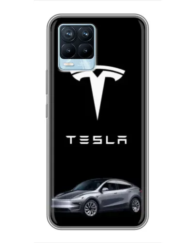 Чохол для Realme 8 з картинкою «Tesla Model Y»