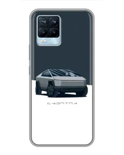 Чохол для Realme 8 з картинкою «Сріблястий Cybertruck Tesla» Чохол для Realme 8 з картинкою «Сріблястий Cybertruck Tesla»