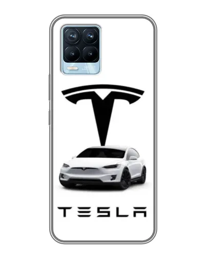 Чохол для Realme 8 з картинкою «Tesla White Style»