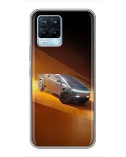 Чохол для Realme 8 з картинкою «Cybertruck у пустелі» Чохол для Realme 8 з картинкою «Cybertruck у пустелі»