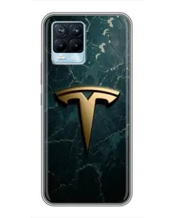 Чохол для Realme 8 з картинкою «Мармурова Tesla Gold» Чохол для Realme 8 з картинкою «Мармурова Tesla Gold»