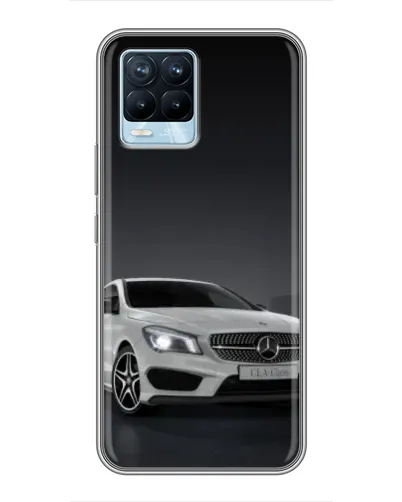 Чехол для Realme 8 с картинкой «Mercedes AMG GT Silver»
