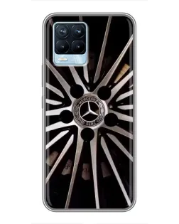 Чехол для Realme 8 с картинкой «Диск Mercedes»