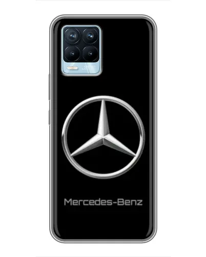 Чехол для Realme 8 с картинкой «Mercedes Silver Logo»