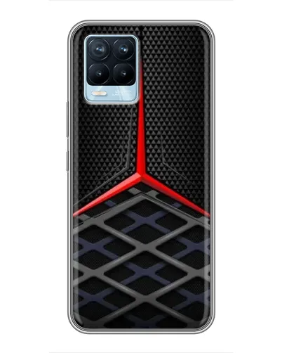 Чехол для Realme 8 с картинкой «Mercedes Carbon Grid»