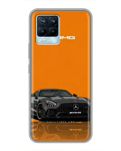 Чехол для Realme 8 с картинкой «Оранжевый Mercedes AMG»