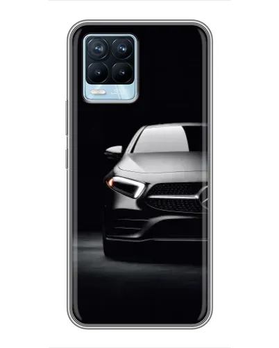 Чехол для Realme 8 с картинкой «Свет фар Mercedes»