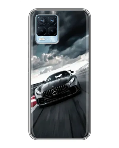 Чехол для Realme 8 с картинкой «Гоночный Mercedes AMG»