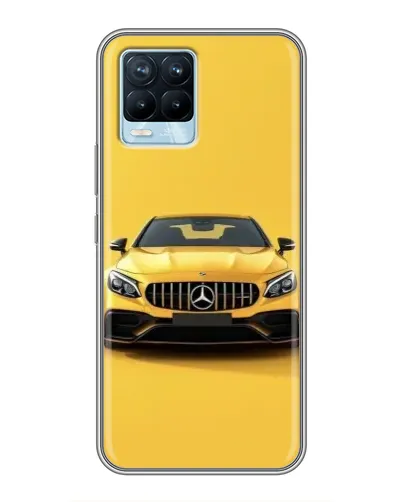 Чехол для Realme 8 с картинкой «Желтый Mercedes GT»