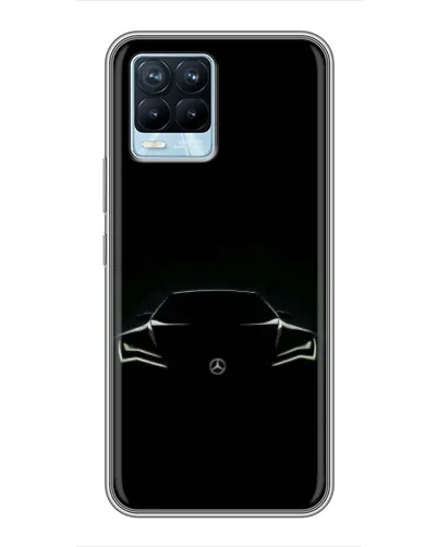 Чехол для Realme 8 с картинкой «Mercedes — силуэт авто» Чехол для Realme 8 с картинкой «Mercedes — силуэт авто»