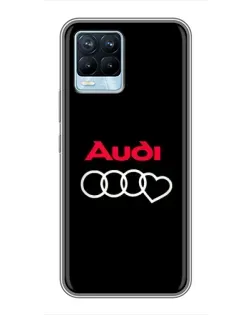 Чохол для Realme 8 з картинкою «Логотип Audi Heart»