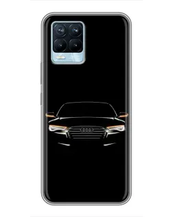 Чохол для Realme 8 з картинкою «Audi — нічний контур»