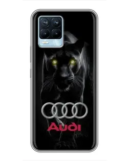 Чохол для Realme 8 з картинкою «Пантера та Audi»