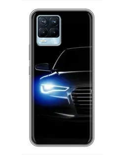 Чохол для Realme 8 з картинкою «Неоновий погляд Audi»