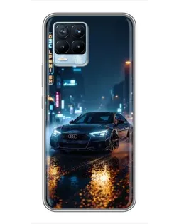 Чохол для Realme 8 з картинкою «Нічне місто та Audi»
