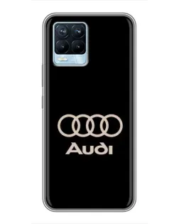Чохол для Realme 8 з картинкою «Audi — золотий логотип»