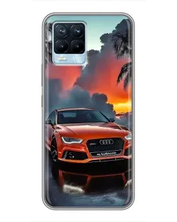 Чохол для Realme 8 з картинкою «Audi — захід сонця»