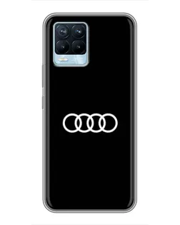 Чохол для Realme 8 з картинкою «Audi White Logo»