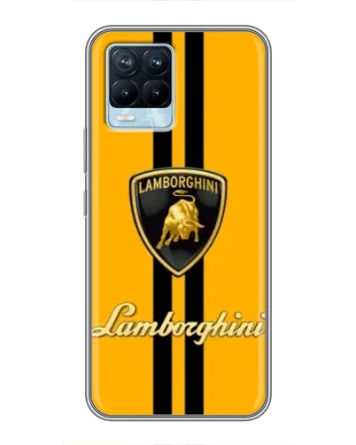 Чохол для Realme 8 з картинкою «Lamborghini Stripe жовтий» Чохол для Realme 8 з картинкою «Lamborghini Stripe жовтий»
