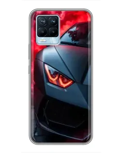 Чохол для Realme 8 з картинкою «Lamborghini червоне сяйво» Чохол для Realme 8 з картинкою «Lamborghini червоне сяйво»