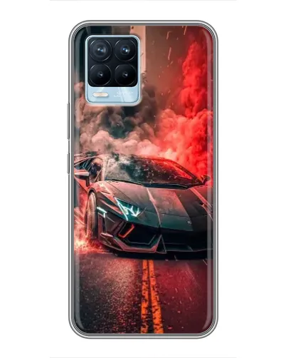 Чохол для Realme 8 з картинкою «Lamborghini червоний дим» Чохол для Realme 8 з картинкою «Lamborghini червоний дим»