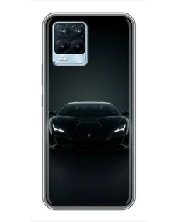 Чохол для Realme 8 з картинкою «Чорний Lamborghini Aventador» Чохол для Realme 8 з картинкою «Чорний Lamborghini Aventador»