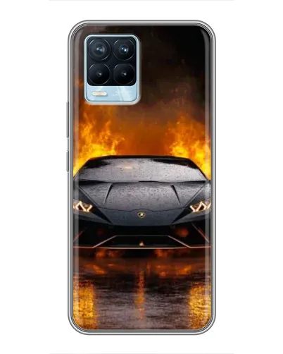 Чохол для Realme 8 з картинкою «Lamborghini у вогні» Чохол для Realme 8 з картинкою «Lamborghini у вогні»