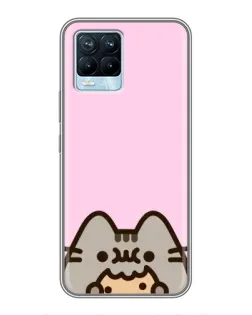 Чехол для Realme 8 с картинкой «Pusheen и печенье» Чехол для Realme 8 с картинкой «Pusheen и печенье»