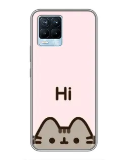 Чехол для Realme 8 с картинкой «Пушин говорит Hi» Чехол для Realme 8 с картинкой «Пушин говорит Hi»