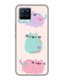 Чехол для Realme 8 с картинкой «Pusheen трио» Чехол для Realme 8 с картинкой «Pusheen трио»