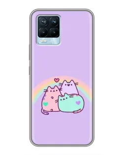 Чехол для Realme 8 с картинкой «Радужные Пушины» Чехол для Realme 8 с картинкой «Радужные Пушины»