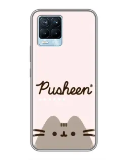 Чехол для Realme 8 с картинкой «Pusheen логотип» Чехол для Realme 8 с картинкой «Pusheen логотип»