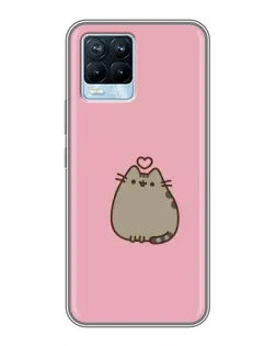 Чехол для Realme 8 с картинкой «Pusheen сердце» Чехол для Realme 8 с картинкой «Pusheen сердце»