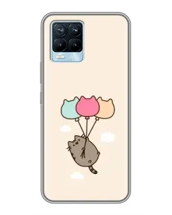 Чехол для Realme 8 с картинкой «Пушин на шариках» Чехол для Realme 8 с картинкой «Пушин на шариках»