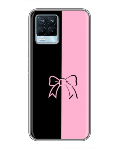 Чехол для Realme 8 с картинкой «Половинки банта»