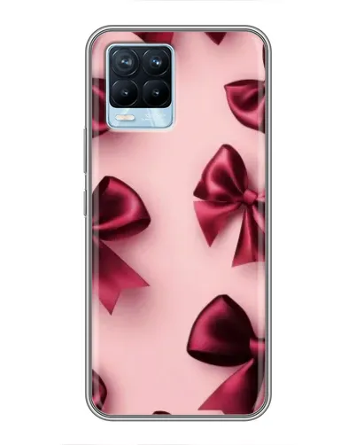 Чехол для Realme 8 с картинкой «Бордовый атлас»