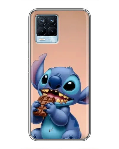 Чохол для Realme 8 з картинкою «Стіч їсть шоколад»