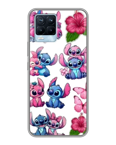 Чохол для Realme 8 з картинкою «Стікери Stitch та Angel»