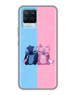 Чохол для Realme 8 з картинкою «Stitch та Angel Love» Чохол для Realme 8 з картинкою «Stitch та Angel Love»